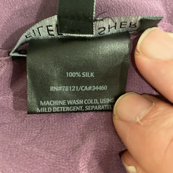 Eileen Fisher silk crepe de chine scarf (NWT) - Picture 5 of 6